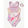 thumbnail image 4 of Justice Girls Strappy Back Leotard with Scrunchie, Extra Small Extra Large, 4 of 4