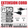 thumbnail image 2 of Cable de extensión EP 15 m negro Outdoor 16/3 SJTW 13A 1625W UL, 2 of 7