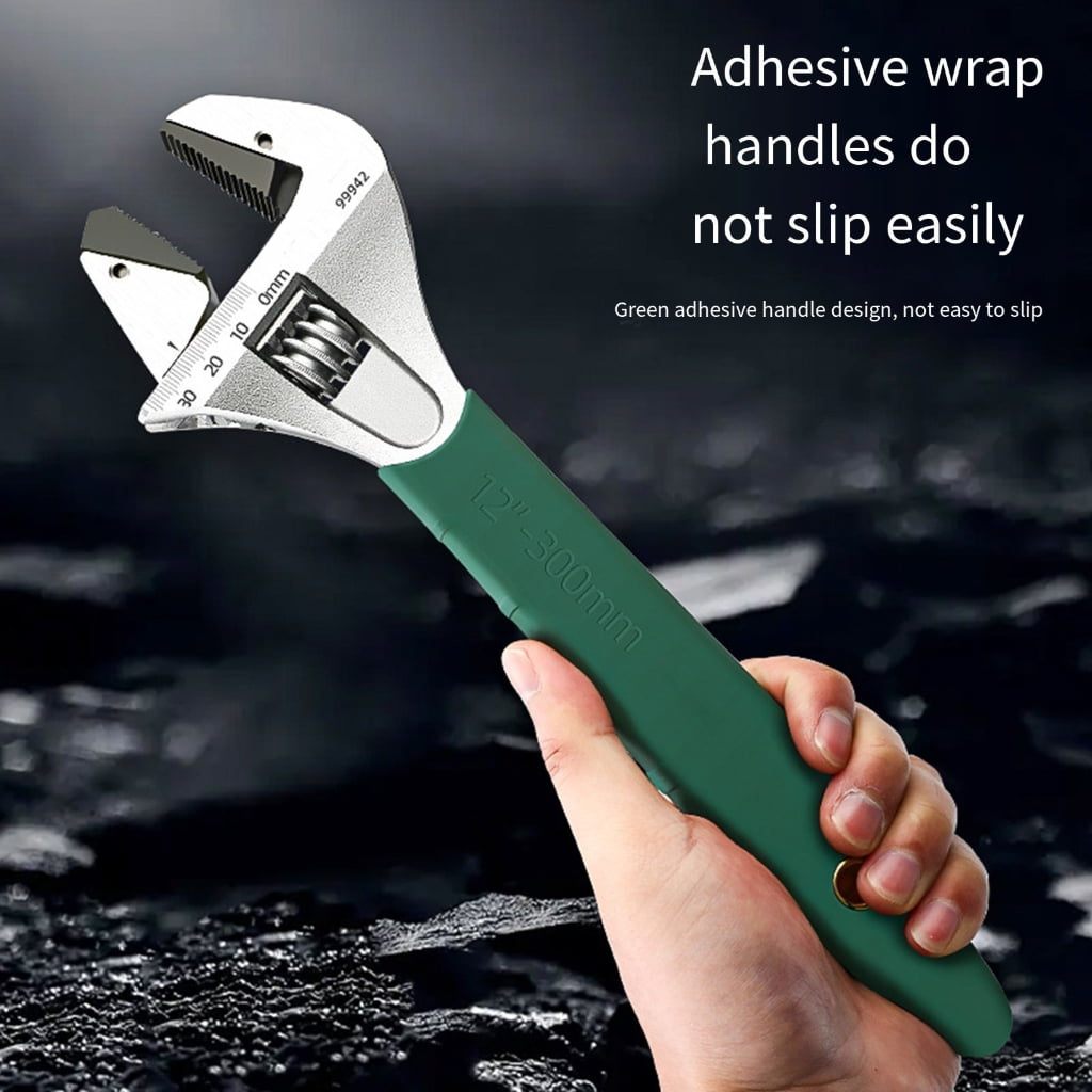 Carbon Steel Adjustable Wrench with Comfortable Handle Multifunction Spanner Perfect for DIY Enthusiasts Professional
