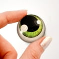 thumbnail image 4 of Green Anime Glass Doll Eyes with Shines, 4 of 11