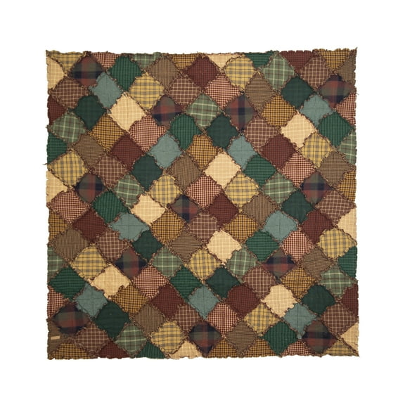 Donna Sharp Campfire Ragged Pieced Cotton Lodge Decorative Throw Blanket