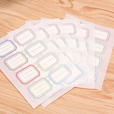 IBASETOY 6 Sheets Self-Adhesive Labels Paper Plain for Bottles and Merchandise
