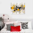thumbnail image 5 of Nawypu  Abstract Canvas Wall Art Yellow Gray Wall Picture Black White Wall Art Bedroom City Prints Painting Graffiti Artwork for Wall Decoration Wall Art Living Room Décor Framed, 5 of 5