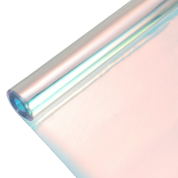 Holographic Clear Vinyl Film Holographic Fabric 12"x48",Holographic Blue