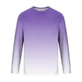 thumbnail image 4 of USNSM Men's Long Sleeve Pullover Gradient Printed Shirts UPF 50+ UV Sun Protection Athletic Shirts for Hiking Running Workout Rash Guard Purple XXXXXL, 4 of 5