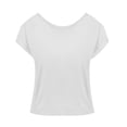 thumbnail image 4 of Charmgo Hauts pour Femmes Hauts d'Été pour Femmes Chemises à Manches Courtes Col Rond Tunique Mignonne et Tendance Blouses Hauts de Sortie Hauts Grande Taille pour Femmes Blanc G, 4 of 4