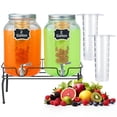 thumbnail image 1 of Dispensador de bebidas de vidrio FUNGLIJIE de 7,6 L con soporte e infusor, 1 of 6