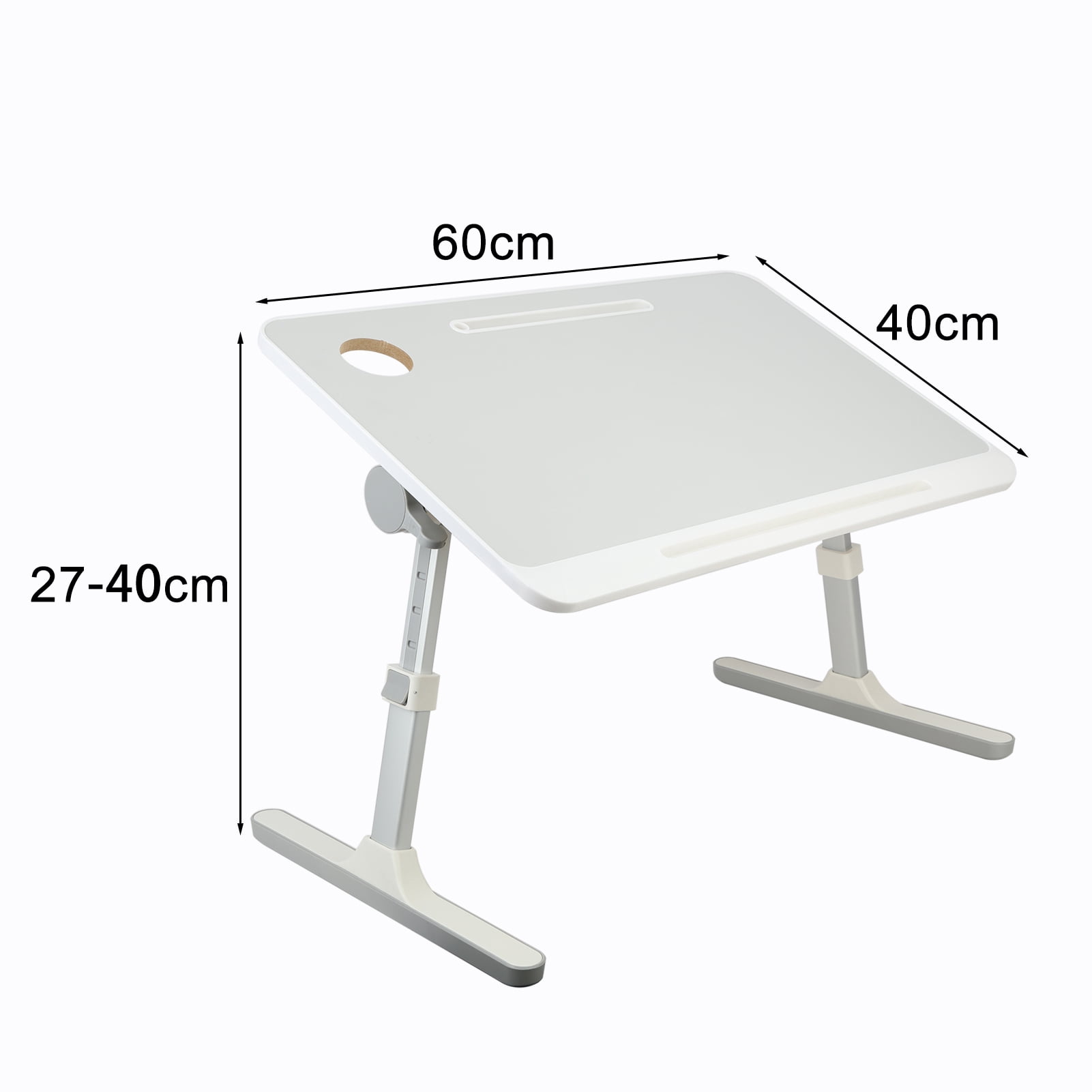Aqyh Folding Laptop Stand for Bed, Height & Angle Adjustable Laptop Desk w/ USB Light & Fan, Portable Lap Desk Bed Table Tray for Couch Sofa Chair Floor Desk for Adults, Kids, Gray
