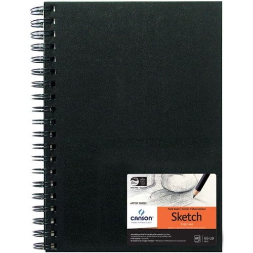 Canson Field Sketchbook, 9" x 12", 80 Sheets, Black