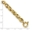 thumbnail image 3 of 14K Yellow Gold Polished And Textured Link 7.5In Bracelet (7.5 X 7.31) Made In Italy fb1943-7.5, 3 of 5