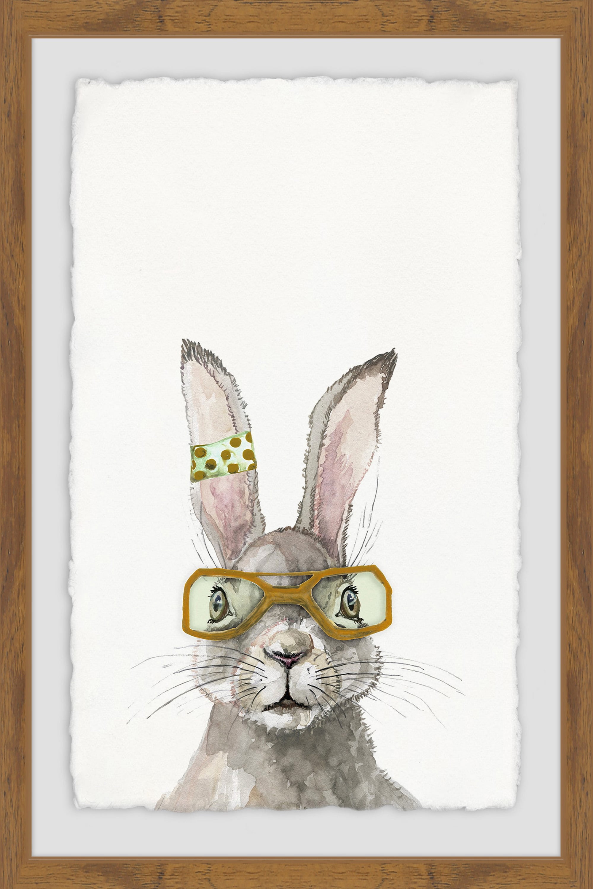 Smart Hare Framed Painting Print