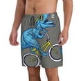 thumbnail image 2 of Naloa Fun Riding Dinosaur Men's Beach Shorts, Surfing shorts, Swim trunks, Quick Dry Swim Trunks for Surfing Beach Fun - 3X-Large, 2 of 9