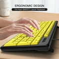 thumbnail image 4 of People Wired Keyboard - Yellow Large Character Keyboard for Elderly,High Compatibility USB Plug-and-Play Large Key Design, High Contrast, Quiet Typing, Splash-proof and Fast, 4 of 7