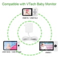 thumbnail image 3 of LEFXMOPHY Cable de alimentación para VTech VM901 VM919HD VM919-2HD VM819 VM819-2 PU Monitor de bebé Unidad de padres de pantalla portátil (no para cámara de unidad de bebé) Reemplazo de cargador blanc, 3 of 5