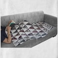 thumbnail image 6 of Grunge Soft Flannel Fleece Throw Blanket, Egyptian Pyramids Modern Triangles with Murky Effects New Graphic Print, Cozy Plush for Indoor and Outdoor Use, 50" x 70", Multicolor, by Ambesonne, 6 of 6