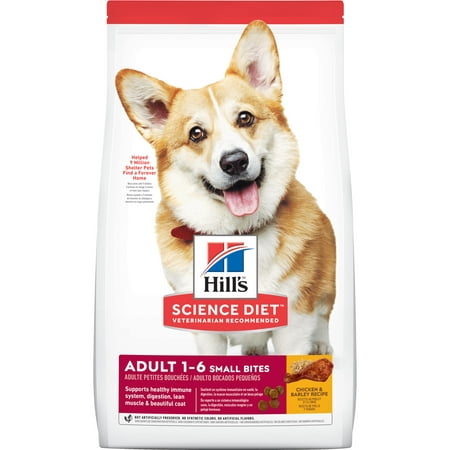Hill's Science Diet Adult Small Bites Chicken & Barley Recipe Dry Dog Food, 35 lb (Best Low Fat Diet For Dogs)