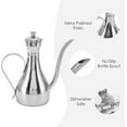 thumbnail image 4 of ABCISI Olive Oil Dispenser, 11oz/350ml Stainless Steel Oil Dispenser Non Drip Leak Proof Pouring Oil Pot Vinegar Pot Soy Sauce Bottle, Oil Storage Can Container for Home Kitchen, 4 of 8