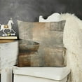 thumbnail image 2 of YINGXI White Brown , Brown and Beige Abstract Art Painting Linen Square Throw Sofa Decorative Pillowcase 20x20in, 2 of 5