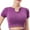 Purple, variant on yillto Crop Workout Tops for Women Summer Short Sleeve Gym Athletic Shirts Cute Tight Basic Top Tee