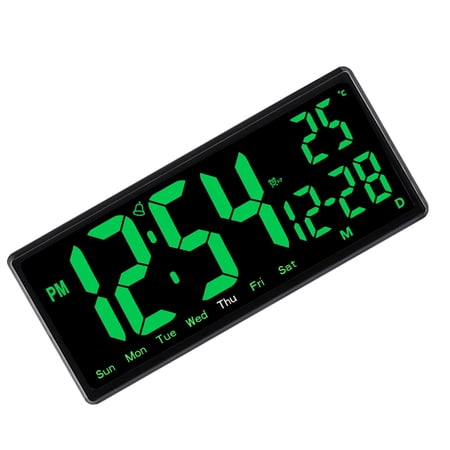 Modern Minimalists LED Digital Alarm Clock Date Temperature Display for Home