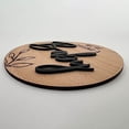 thumbnail image 4 of LHNFT We're Having a Baby Pregnancy Announcement Sign 5.9 Inch Round Wooden Announcement Disc with Black 3D Letters Decoration Maternity Photoshoot Prop, Baby Shower Gifts for Pregnant Moms, 4 of 7
