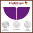 thumbnail image 3 of Gaeub Purple Print Christmas Tree Skirt,Christmas Decorations,Round Xmas Skirt for Christmas Indoor Decorations Xmas Winter Holiday Party Supplies-30", 3 of 6