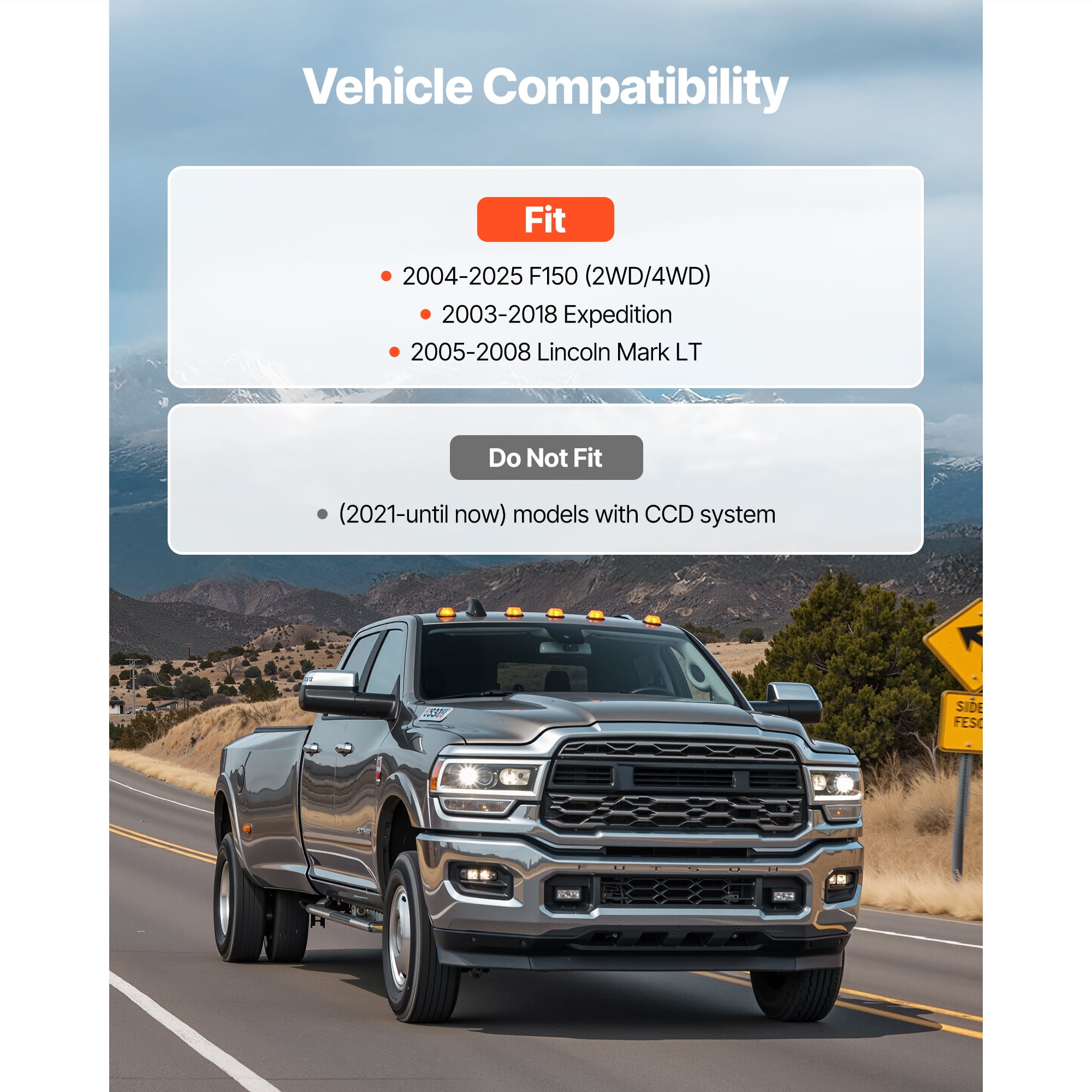 KFFKFF 2-Inch Front Leveling Lift Kit for 2004-2025 Ford F150 2WD/4WD, 2003-2018 Expedition, 2005-2008 Lincoln Mark LT, Durable Aluminum Suspension Strut Spacers (Set of 2)