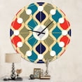 thumbnail image 2 of Designart 'Retro Ornamental Design Vi Mid-Century Modern Wall Clock, 2 of 4