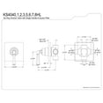 thumbnail image 2 of Kingston Brass KS4040HL Metropolitan Single-Handle Six-Way Diverter Valve with Square Trim Kit, Matte Black, 2 of 4