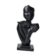 thumbnail image 2 of Escultura de cara abstracta, estatua de abrazar, estatua de amante abrazado, figura coleccionable Negro, 2 of 9