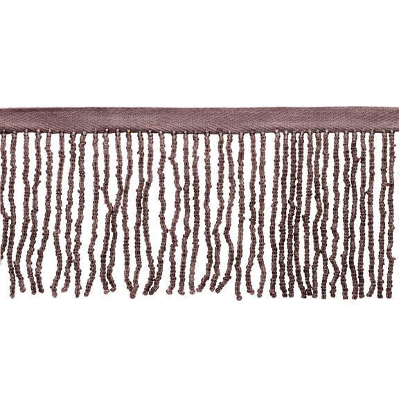 2 1/2" (6cm) Beautiful Handcrafted Beaded Fringe Trim with Sead Bead Design # B40684,, Mauve Purple #H25 (Dark Mauve Violet Purple) Sold By The Yard (36"/3 ft/0.9m)