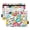 Cartoon Skull with Speech Bubbles, variant on Lion Panda Fox Tiger Bear 2 Pack Pencil Pouch for 3 Ring Binder Smooth Zipper Folders with Pockets Clear Window Pencil Case