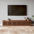 thumbnail image 2 of POVISON-95" Modern Wood TV Stand, Minimalist Slatted Entertainment Center,Media Console, TV Console, Perfect for 85-inch TVs, 2 of 8