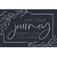 thumbnail image 2 of Lux + Me Designs 24x17 White Modern Wood Framed Museum Art Print Titled - May Your Journey Lead Home, 2 of 4