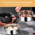 thumbnail image 4 of GFDYREE Stainless Steel Steamer Pot 7 Inches Round Cooking Rack Food Steamer Basket Insert for Kitchen Dim Sum Dumplings Bun(18cm), 4 of 7