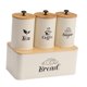 thumbnail image 3 of Juego de botes de cocina prácticos, utensilios de cocina multiusos, panera de metal Beige, 3 of 9