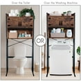 thumbnail image 6 of Stephan Roberts Over The Toilet Bathroom and Laundry Organizer and Storage Rack Height Adjustable Shelf, Wood, 6 of 9