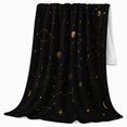 thumbnail image 2 of Orbital Planet Diagrams With Stars And Constellations, Soft Flannel Blanket with Astronomical Diagram Illustration Print, Housewarming Gift and Home Decor for Bedroom and Living Room, 2 of 7