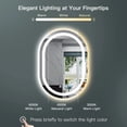thumbnail image 3 of GODCHAR Oval Front and Backlit LED Bathroom Mirror, Anti-Fog, Dimmable Lighting, 3 Color Modes, Memory Function, 3 of 11