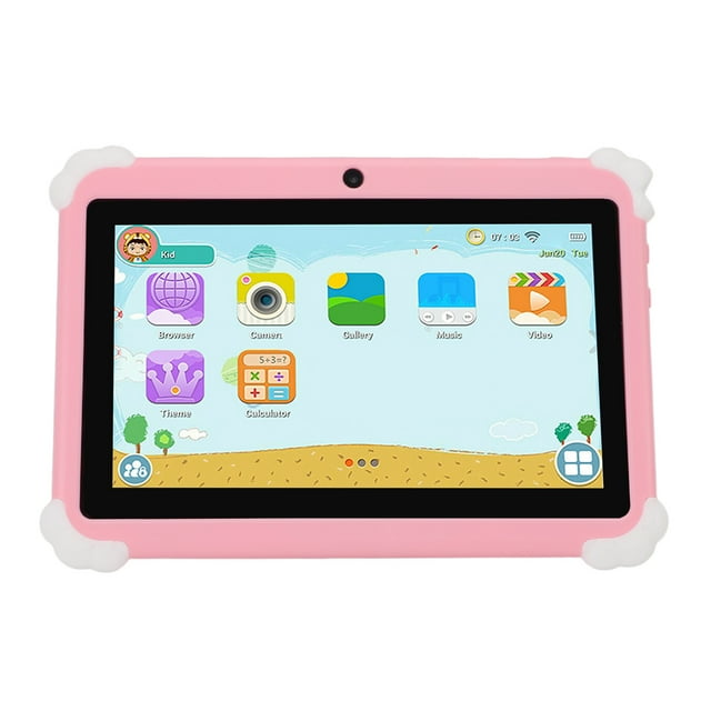 Tablette 7 Pouces, Étui de Protection avec Stylet pour Chansons Bleu, Rose
