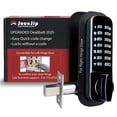 thumbnail image 1 of Cerradura de puerta de entrada sin llave JOUNJIP Deadbolt, bronce frotado con aceite, 1 of 7