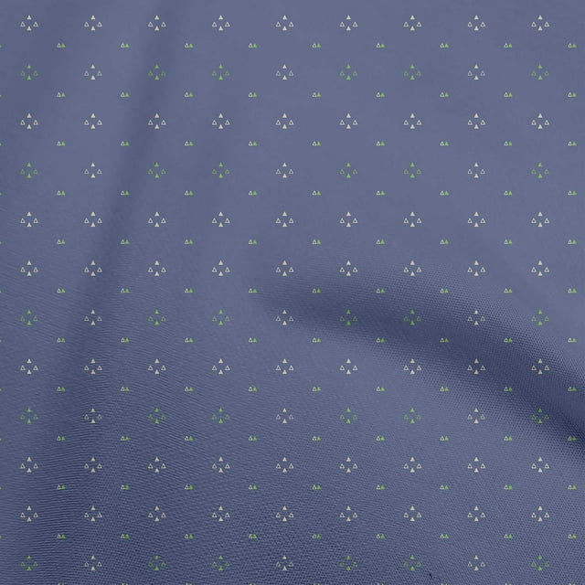 oneOone Cotton Poplin Blue Fabric Geometric Craft Projects Decor Fabric Printed By The Yard 42 Inch Wide
