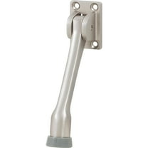 Stone Harbor Hardware Heavy-Duty Kick-Down Holder with 4 Screws, 5 Inches, Satin Nickel
