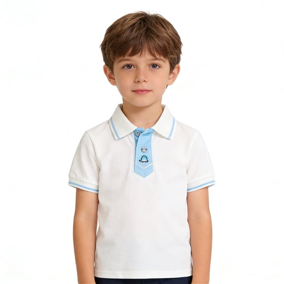 WELOIJEVBE Kids Boys Short Sleeve Polo Shirts Boys Uniform Shirts Classic Collared Neck Polo Shirt Boys Boys Size 7-9 Years Shirts