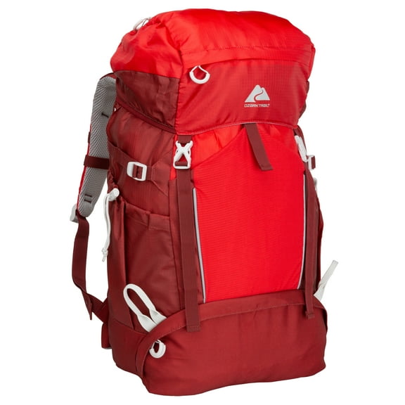 Ozark Trail 47 L Hydration Compatible, Hiking, Camping, Travel Backpack, Red, Unisex, New, Adult