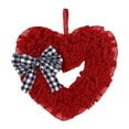 thumbnail image 2 of Valentine's Day Heart Wreath, Fabric Door Decoration - Romantic Wall Hanging Holiday Arrangement for Home Wedding, 2 of 9