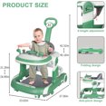 thumbnail image 3 of Baby Walkers for Boys Girls, Baby Walker with Foot Pads/Handles, Green, 3 of 11