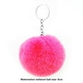 thumbnail image 2 of Xingzhi Pom Pom Keychain Plush Fashion Home Car Door Key Holder Hanging Backpack Handbag Coin Purse Decorative Pompom Keyrings Watermelon Red, 2 of 6