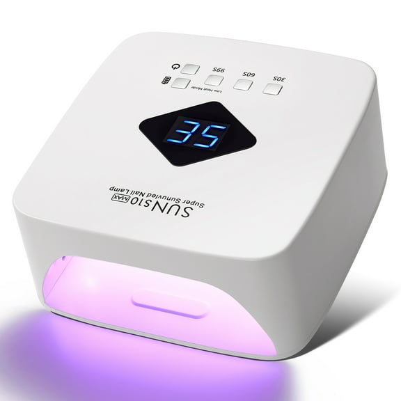 UV LED Nail Lamp 120W Rechargeable – Professional Gel Nail Dryer with 30 Beads, LCD Display, Auto Sensor & 3 Timers for Acrylic & Gel Polish, Salon-Quality Home Manicure