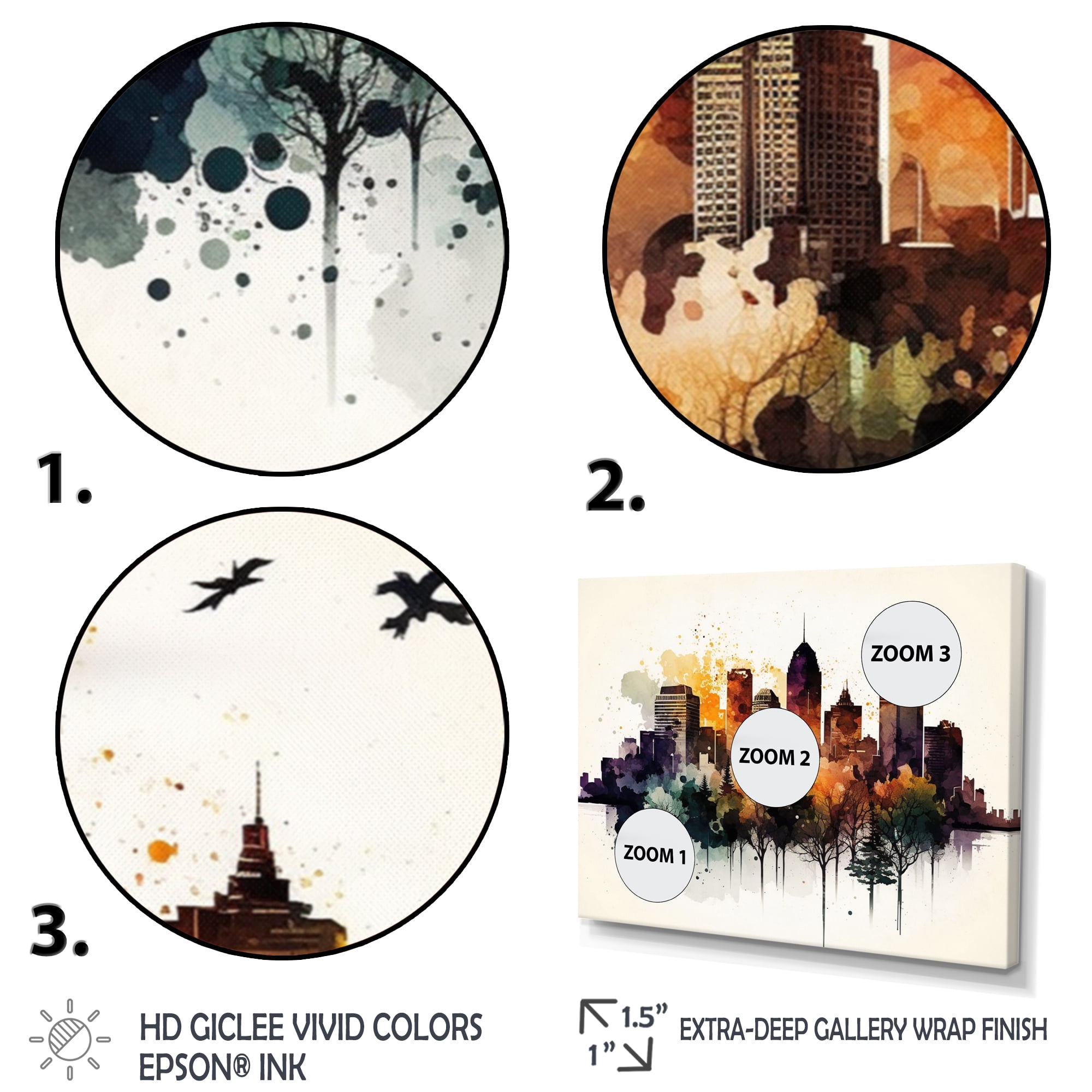 Designart Montreal In The Fall I Canvas Wall Art